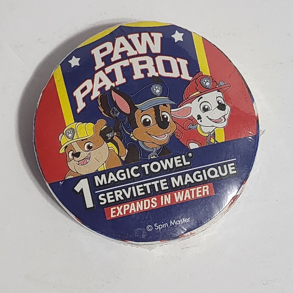 Magic Towel Paw Patrol Chase Marshall Rubble Expands in Water 11.5"x11.5" 2018